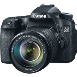 Canon EOS-70D 20.2 MP Digital Camera W/ Canon 18-135mm IS Lens