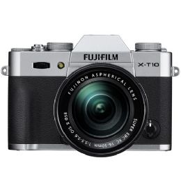 Fujifilm X-T10 Mirrorless Digital Camera with 16-50mm Lens (Silver)