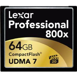 Lexar 64GB Professional 800x Compact Flash Memory Card (UDMA 7)