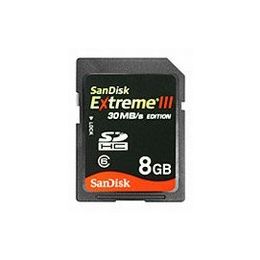 Sandisk 8GB Extreme III SD Secure Digital Card Memory Card