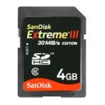 Sandisk 4GB Extreme III SD Secure Digital Card Memory Card